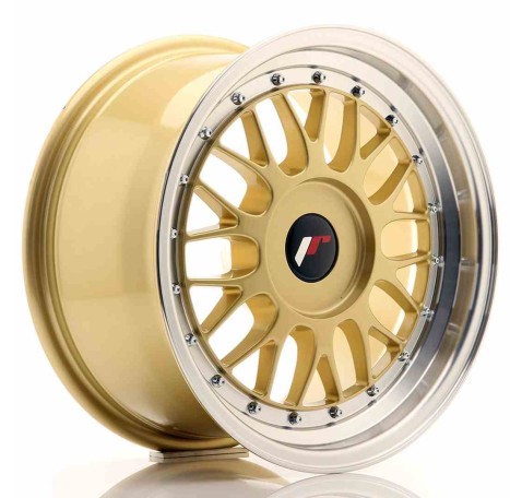 JR Wheels JR23 16x8 ET20-45 BLANK Gold w/Machined Lip