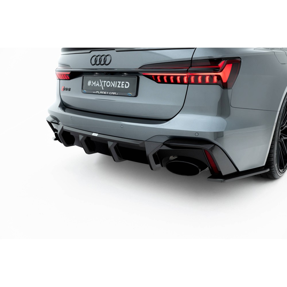 Fibre de Carbone Diffuseur Arrière Audi RS6 C8 / C8 Facelift (version without towbar)