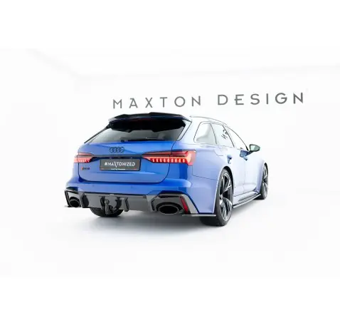 Fibre de Carbone Diffuseur Arrière Audi RS6 C8 (version with towbar)