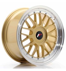 JR Wheels JR23 17x8 ET20-45 BLANK Gold w/Machined Lip