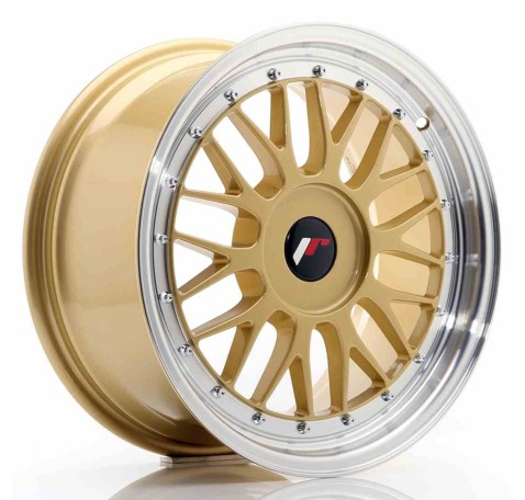 JR Wheels JR23 17x8 ET20-45 BLANK Gold w/Machined Lip