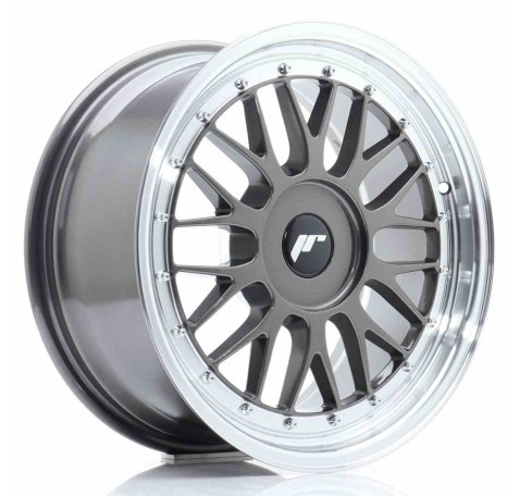 JR Wheels JR23 17x8 ET20-45 BLANK Hyper Gray w/Machined Lip