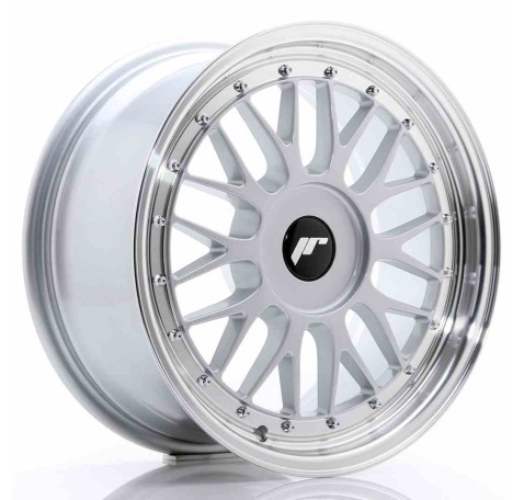 JR Wheels JR23 17x8 ET20-45 BLANK Hyper Silver w/Machined Lip