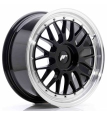 JR Wheels JR23 18x8 ET30-45 BLANK Glossy Black w/Machined Lip