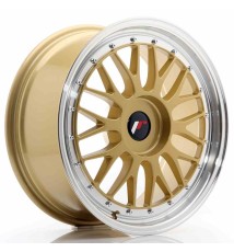 JR Wheels JR23 18x8 ET30-45 BLANK Gold w/Machined Lip