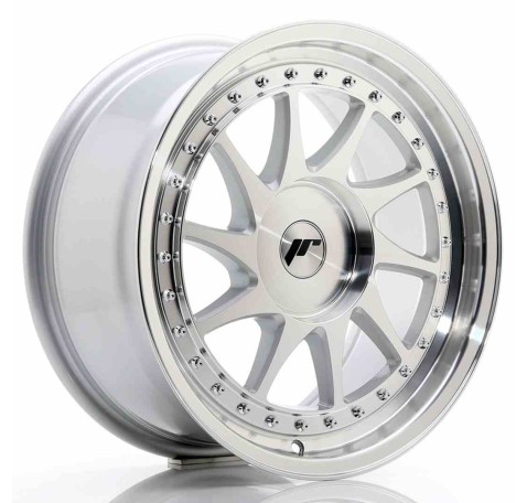 JR Wheels JR26 17x8 ET20-35 BLANK Silver Machined Face