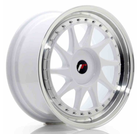 JR Wheels JR26 18x8,5 ET20-40 BLANK White w/Machined Lip