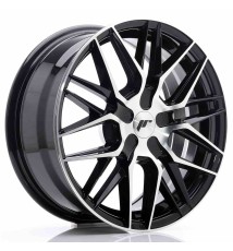 JR Wheels JR28 17x8 ET25-40 BLANK Gloss Black Machined Face