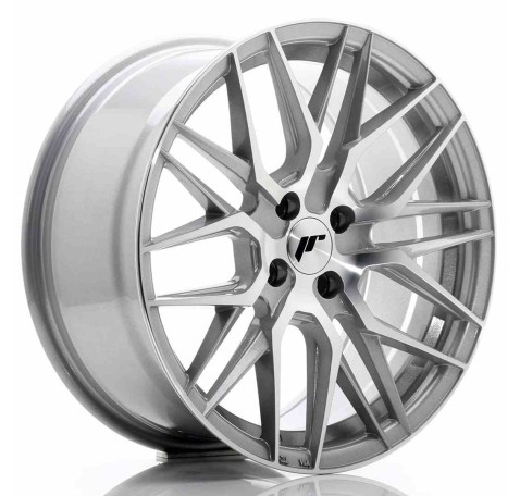 JR Wheels JR28 17x8 ET40 4x100 Silver Machined Face