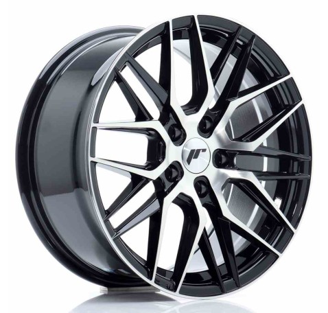 JR Wheels JR28 17x8 ET40 5x112 Gloss Black Machined Face