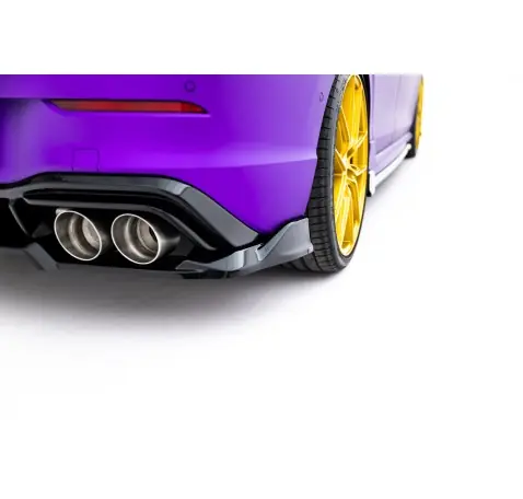 Arriere Splitter (avec une barre verticale) V.1 Volkswagen Golf R Hatchback Mk8 / Mk8 Facelift