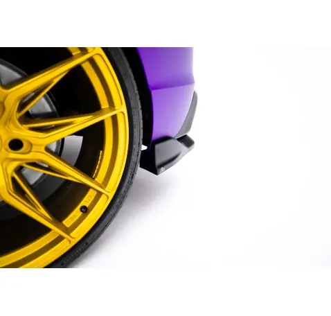 Arriere Splitter (avec une barre verticale) V.1 Volkswagen Golf R Hatchback Mk8 / Mk8 Facelift