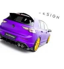 Arriere Splitter (avec une barre verticale) V.1 Volkswagen Golf R Hatchback Mk8 / Mk8 Facelift