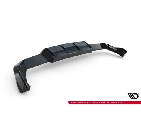 Arriere Splitter (avec une barre verticale) V.1 Volkswagen Golf R Hatchback Mk8 / Mk8 Facelift