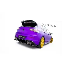 Arriere Splitter (avec une barre verticale) V.2 Volkswagen Golf R Hatchback Mk8 / Mk8 Facelift