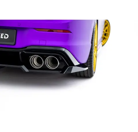 Arriere Splitter (avec une barre verticale) V.2 Volkswagen Golf R Hatchback Mk8 / Mk8 Facelift