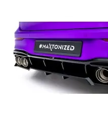 Arriere Splitter (avec une barre verticale) V.2 Volkswagen Golf R Hatchback Mk8 / Mk8 Facelift