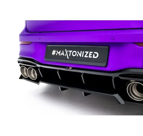 Arriere Splitter (avec une barre verticale) V.2 Volkswagen Golf R Hatchback Mk8 / Mk8 Facelift