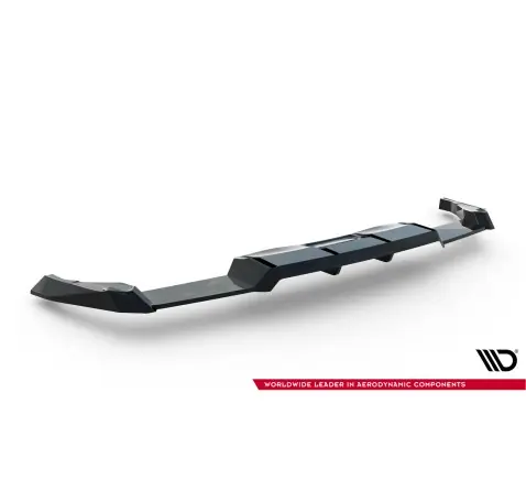 Arriere Splitter (avec une barre verticale) V.2 Volkswagen Golf R Hatchback Mk8 / Mk8 Facelift