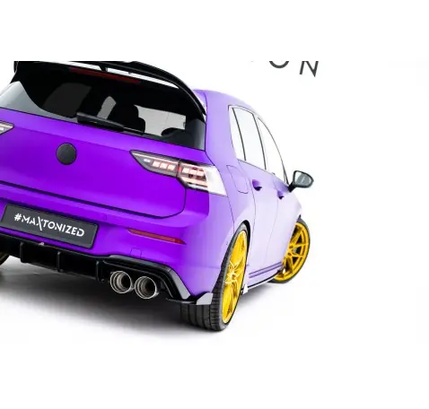 Street Pro Lame Du Pare Chocs Arriere V.2 + Flaps V.2 Volkswagen Golf R Hatchback Mk8 / Mk8 Facelift