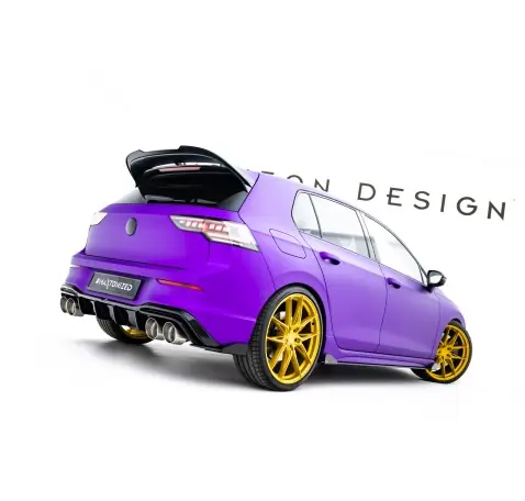 Street Pro Lame Du Pare Chocs Arriere V.2 + Flaps V.2 Volkswagen Golf R Hatchback Mk8 / Mk8 Facelift