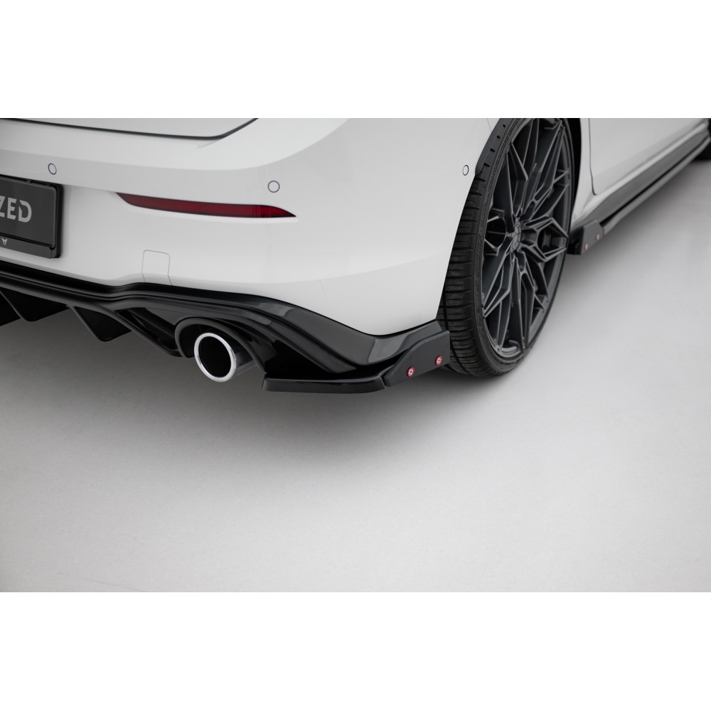 Lames De Pare-Chocs Arrière Latérales V.4 + Ailerons Volkswagen Golf GTI / GTE Mk8