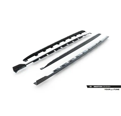 Set of Prepreg Carbon Fiber Side Skirts Audi RS3 Sedan 8Y Facelift