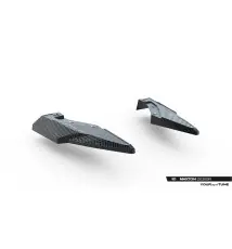 Fibre de Carbone Lames De Pare-Chocs Arrière Latérales Audi Q8 S-Line Mk1 Facelift