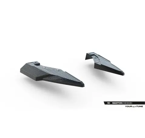 Fibre de Carbone Lames De Pare-Chocs Arrière Latérales Audi Q8 S-Line Mk1 Facelift