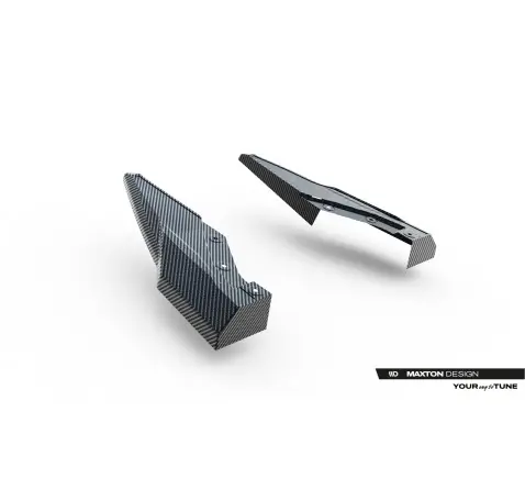 Fibre de Carbone Lames De Pare-Chocs Arrière Latérales Audi Q8 S-Line Mk1 Facelift