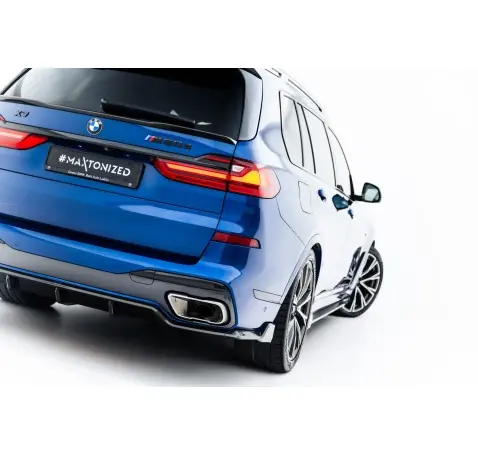 Fibre de Carbone Diffuseur Arrière BMW X7 M-Pack G07 / G07 Facelift (version with towbar)