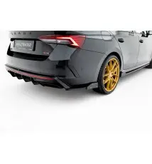 Lames De Pare-Chocs Arrière Latérales V.4 + Ailerons Skoda Octavia RS Combi / Liftback Mk4 / Mk4 Facelift