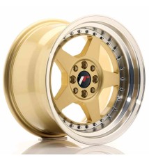 JR Wheels JR6 16x9 ET20 4x100/108 Gold w/Machined Lip