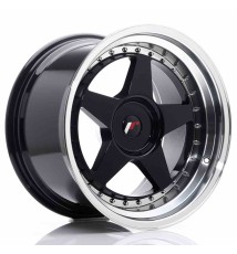 JR Wheels JR6 18x10,5 ET0-25 BLANK Glossy Black w/Machined Lip