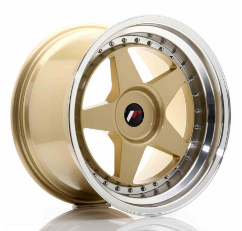 JR Wheels JR6 18x10,5 ET0-25 BLANK Gold w/Machined Lip