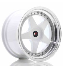 JR Wheels JR6 18x10,5 ET0-25 BLANK White w/Machined Lip