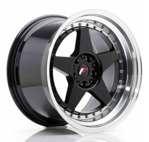 JR Wheels JR6 18x10,5 ET25 5x114,3/120 Glossy Black w/Machined Lip