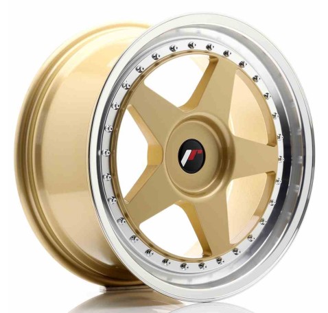 JR Wheels JR6 18x8,5 ET20-40 BLANK Gold w/Machined Lip