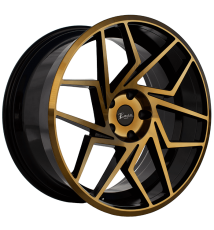 Jante RX-2 Rocha Black Gold Face - Tailles 8.5x20 et 10x20 - Entraxes 5x112 et 5x120 du fabricant pour votre voiture au prix...