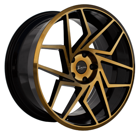 Jante RX-2 Rocha Black Gold Face - Tailles 8.5x20 et 10x20 - Entraxes 5x112 et 5x120 du fabricant pour votre voiture au prix...