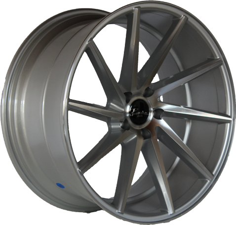 Jante R1 Rocha Silver Machine Face - Tailles 8.5x19 et 9.5x19 - Entraxe 5x120 du fabricant pour votre voiture au prix de CHF...