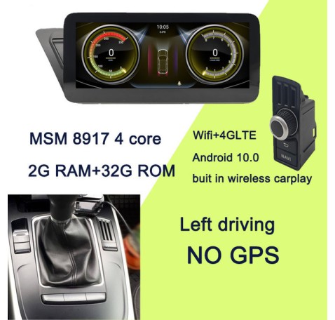 Autoradio Android 10, 4 go/64 go, IPS, Navigation GPS, lecteur multimédia stéréo, pour voiture Audi A4,A4L,A5,b8,S4,S5 (2009 – 2