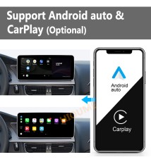 Autoradio Android 10.1, Navigation GPS, lecteur multimédia, stéréo, vidéo, CarPlay, écran miroir, pour voiture Audi Q7 (2006 – 2