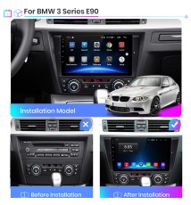 Autoradio Android 10, Navigation GPS, lecteur multimédia, stéréo, 1 Din, 2Din, sans DVD, pour voiture BMW E90, E91, E92, E93, sé