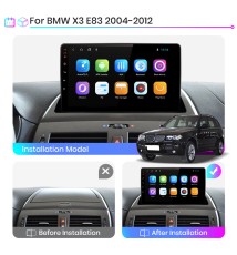 Autoradio Android 10, 9 pouces, 2 go, 2 din, Navigation GPS, lecteur multimédia DVD, vidéo, pour voiture BMW X3, E83, 2004, 2005