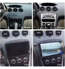 Autoradio Android 10, 4 go/64 go, GPS, RDS, DSP, lecteur multimédia, 2din, sans DVD, pour voiture Peugeot 408, 308SW, 308