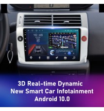 Autoradio multimédia Android 11, haut-parleur stéréo, 2din, Carplay, DVD, Audio, pour voiture citroën C4, c-triomphe, Quatre (20