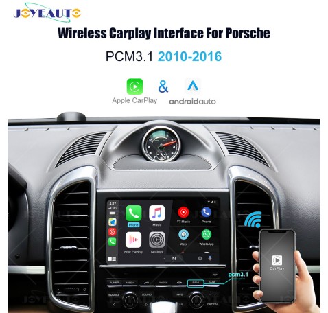 Joyeauto – Interface Carplay Apple sans fil, pour Porsche Cayenne Macan Cayman Panamera Boxster 718 911 gt3 991 957 958 986 997 