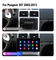 Autoradio Android, Navigation Gps, WiFi, vidéo, 2 DIN, lecteur multimédia stéréo, pour voiture Peugeot 307, 307CC, 307SW (2004 –