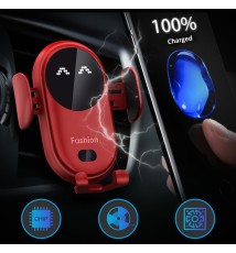 HKXA – support de chargeur sans fil pour voiture, capteur intelligent à Induction Qi, charge rapide, pour Samsung S10 Note 10 iP